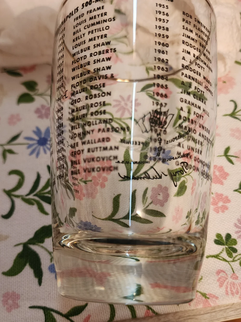 Clear Glass Tumblers with Gold Rim - Pair